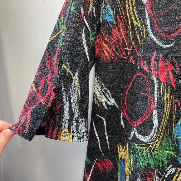 Creation Tunic Top Size Large Abstract Artsy Colorful Dopamine Sweater Geometric - Picture 6 of 12